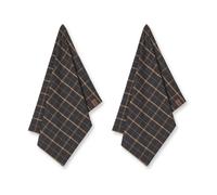 Humdakin Humdakin Recycled kitchen towel 45x70 cm 2-pack Brown plaid