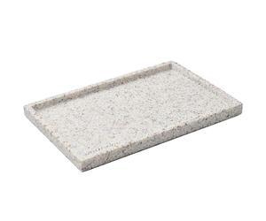 Humdakin - Terrazzo square Tray 30 cm White/Brown - Brown