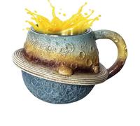 Humdcdy Astronaut Cup Space Embossed Planet Mug, Coffee Cup, for Tea, Milk, Juice, Wine, Beer, Kitchen, Work, Cafe, Farmhouse Room Decor - Saturn