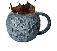 Humdcdy Astronaut Cup Space Embossed Planet Mug, Coffee Cup, for Tea, Milk, Juice, Wine, Beer, Kitchen, Work, Cafe, Farmhouse Room Decor - Moon