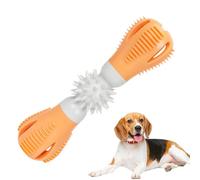 Humdcdy Dog Toothbrush Toy - Dumbbell Dog Toothbrush Stick - Interactive Bite And Brush Dog Toy, Tough Rubber Puppy Chew Toys For Teething For Play And Entertainment