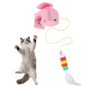 Humdcdy Door Hanging Interactive Cat Mice Toys, Retractable Teaser Toy, Interactive Mice Chasing Exercise Toys, For Hunting Simulation Indoor Exercise Fitness Training Boredom Relief Pet