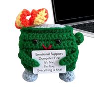 Humdcdy Emotional Crochet Fire, Positive Supportive Fire Doll, Adorable Fire Crochet Doll With Encouragement Card For Friends