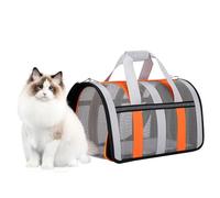 Humdcdy Foldable Pet Bag,Carrier Foldable Pet Bag for Cat | Pet Carrier with Night Reflective Strips for Visiting The Vet for Long Time, Travel, Driving, Flying