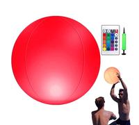 Humdcdy Light up Pool Balls,Glow-in-The-Dark Inflatable Pool Toys with 16 Colors - Waterproof Led Nightlight with Remote Control for Outdoor Garden Backyard