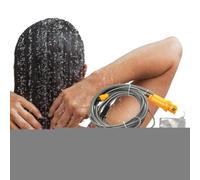 Humdcdy Portable Shower Camping Shower, 12V Portable Head Handheld Camping Pump, Water Bag Kit for Travel Car Washing Hiking Flowering Plants Watering, Accessories