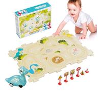 Humdcdy Puzzle Track Car Set | Educational STEM Toy,Dinosaur Puzzle Racing Track Set | for Children Home Preschool Kindergarten Nursery Classroom Playroom Birthday Christmas