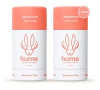 HUME SUPERNATURAL Deodorant without aluminium for men and women, safe for sensitive skin, probiotic, plant based, bicarbonate, aloe and cactus blossom, anti-sweat, stains and