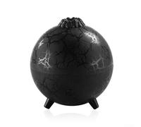 Humidifier, 200ml Aromatherapy Diffuser with Colourful Lighting Flame, Cracked Planet Aroma USB Essential Oil Home Bedroom Atmosphere Light Battery(Black with cracks)