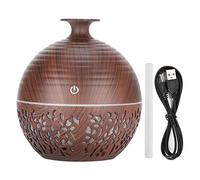 Humidifier, Continuous humidification Hollow humidifier Desktop LED aroma diffuser USB rechargeable humidifier Mist maker