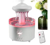 Humidifier Diffuser, Jellyfish Diffuser Humidifier | Jellyfish Bedroom Perfume Machine Decor | 7 Color LED Lights Diffuser, Simulation Rain Humidifier for C