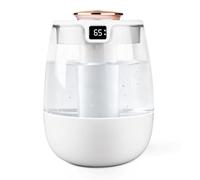 Humidifier for Bedroom 1.8-litre cold mist humidifier with night light, Whisper-quiet operation, USB desktop Humidifier, Suitable for Bedroom, Home, and Office, White