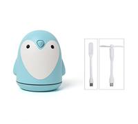 Humidifier For Bedroom 220ml Aroma Humidifier Cute Penguin USB Air Diffuser For Home Office Car Mist Maker Essential Oil Diffuser Humidifiers(Blue 3 In 1)