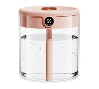 Humidifier for Bedroom, 2L Cool Mist Air Humidifier with Night Light, Waterless Auto-Off & 20H Last, for Large Room Home Office & Indoor Plants pink