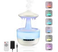 Humidifier for Bedroom, 350ml Rain Cloud Humidifier with Water Drop Sound, Aromatherapy Oil Diffuser with Remote Control, Bluetooth Air Humidifier, Umbrella Diffuser with 7 Colors Light