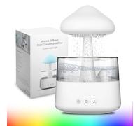 Humidifier for Bedroom, Air Humidifier with Rainfall Sounds, Air Humidifier with LED Night Light for Home, Living Room, Office, Kids, Baby Nursery & Plants