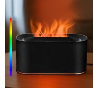 Humidifier for Bedroom, Flame Aroma Diffuser with Multiple Color Changes, Air Humidifier, Auto-Off, Ultra Quiet Cool Mist Humidifier for Home, Office