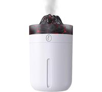 Humidifier with Colourful Flame in 7 Colours, 330 ml Shaped Diffuser with Type-C Charging - Portable Cool Humidifier | For Living Room Study Yoga Work Area Home Car Family Friends