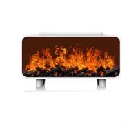 Humidifier with Flame Effect, Fireplace Colourful Light Essential Oil Diffuser, Simulation Mute Auto Spray Atmosphere for Home(White)