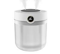 Humidifiers for Bedroom, 2000ML Dual-Nozzle Humidifier with7-Color LED,Easy Top Fill Personal Desktop Portable Humidifiers for Travel,Office, Plants, Home, Auto Shut-Off (White)