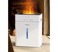 Humidifiers for Bedroom Large Room 10L/2.64Gal, Warm and Cool Mist Humidifier Large Room, Simulated Flame Humidifier Light, 12H Timer, 3 Speed, Top Fill, 1000sq.ft for Baby/Plant/Office