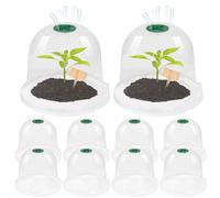 Humidity Domes, 10PCS Transparent Garden Cloche Greenhouse Propagation Dome Set, Adjustable Plant Greenhouse Covers for Seedlings Growth Observation, Snail Prevention, Plants