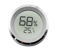 Humidity Gauge Indoor - Thermo Hygrometer Digital, Small Round Temperature Monitor, Humidity Reader Sensor | Measurement Device For Home Basement Nursery Office Living Room Climate Control