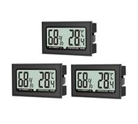 Humidity Meter Thermometer Hygrometer Mini Digital Temperature Room Thermometer for Indoor Office Living Room Bedroom (3 Pieces)