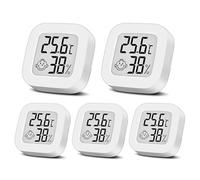 Humidity Meter Thermometer Indoor Mini LCD Digital Thermometer Hygrometer for Baby Room Senior Room Study Living Room etc. (5 Pieces)