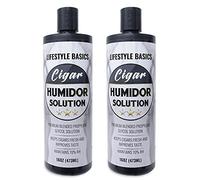 Humidor Solution 16 oz (2-Pack) - Humidifier Liquid - Premium Propylene Glycol PG Solution Formula - 70% RH - Safe and Non-Toxic