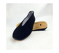 HUMINGG Kung fu shoes Martial Arts Kung Fu Shoes Black Rubber Sole Tai Chi Sneakers Chinese Traditional Cloth Shoes Wing Chun Karate (Color : Black, Size : 41)