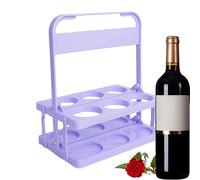 Humkopnl Beer Carrier with Handle - 6-Hole Folding Beer Drink Delivery Bakset | Portable Beverage Storage Carrier for Garden BBQ, Home, Restaurant, Picnicking