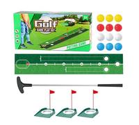 Humkopnl Putting Mat for Indoors,Golf Putting Mat Game Set - Portable Golfing Equipment with Clubs Holes Balls Training Aid Toys for Indoor Backyard Yard Outdoor Camping Children