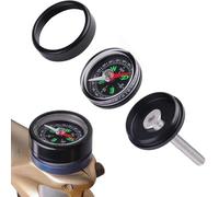 Humkopnl Small Compass for Bike | Compact Bicycle Headset Compass for Cycling - Professional Outdoor Navigational Tool Handlebar Survival for Bicycle, Motorcycle, ATV