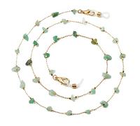 Humlbird Elegant Women's Sunglasses Chain - Natural Crystal Mask Cord - Eyewear Support Strap, Green, S