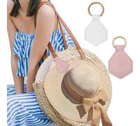 Hummcqit 2PCS Hat Clip Storage Magnetic Hat Holder for Bag Organizer Backpack Sun Hat Magnetic Hanging Buckle Portable Magnetic Hat Clips for Hats Hanging on Handbag Luggage (Pink+White)