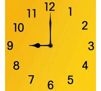 Hummcqit Black Wall Clock 10inch Wooden Square Clock Living Room Decoration Silent No Tick Battery Powered for Living Room Kitchen Bathroom (Wall Clock 03)