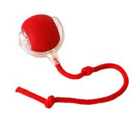 Hummcqit Cat Ball Toy, 360°Smart Moving Interactive Cat Toy Ball, Self Rolling Dog Toys with Tail, Pet Toys for Indoor Kitten/Puppy (Red,Wake-up Mode)