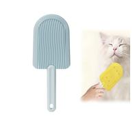 Hummcqit Cat Tongue Comb, Portable Cat Tongue Brush, Pet Grooming Brush, Pet Ice Cream Massage Comb, Cat Tongue Licking Hair Comb, Soft Silicone Pet Brush for Cats, for Pets Shedding (7.8in,Blue)