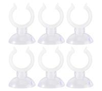 Hummcqit Fish Tank Aquarium Clamp: 6 Pack Air Hose Holder Clamp Aquarium Suction Cup Clips for Fish Tank Aeration Setup (4.50X3.00X2.00CM)
