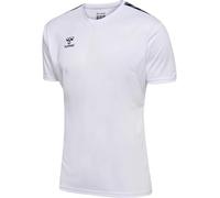hummel Authentic PL Jersey S/S Sports T-Shirt Men's Short Sleeve - Sports Shirt Men - Jersey - Regular Fit - Made of 100% Recycled Polyester - Breathable and Quick-Drying White