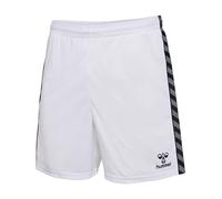 hummel Authentic PL Men's Sports Shorts with Adjustable Drawstring Waistband 100% Recycled Polyester Breathable and Quick-Drying White