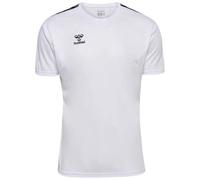 hummel Authentic PL Jersey Sports T-Shirt Men's Short Sleeve Sports Shirt Men's Jersey Regular Fit Made of 100% Recycled Polyester Breathable and Quick-Drying White