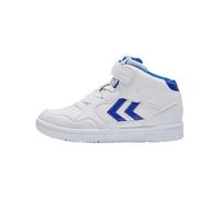 hummel Camden High Children's Velcro Trainers, White Blue, 3.5 UK