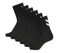 Hummel Chevon Mid-Cut Black Socks 6-Pack for Ultimate Comfort in Running