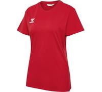 hummel GO 2.0 T-Shirt S/S Women's Short Sleeve Sports Shirt for Sports, Fitness and Leisure - Basic Shirt Made of 100% Organic Cotton - Stretchy Material - Crew Neck True Red