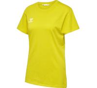 hummel GO 2.0 T-Shirt S/S Women's Short Sleeve Sports Shirt for Sports, Fitness and Leisure - Basic Shirt Made of 100% Organic Cotton - Stretchy Material - Crew Neck Blazing Yellow