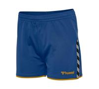 hummel Hmlauthentic Women's Polyester Shorts, Womens, Shorts, 204926-7724-XS, True Blue/Sports Yellow, XS