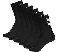 hummel Mens Chv 6 Pack Crew Socks Black 10