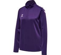 hummel Men's Hmlcore Xk Women's Half Zip Sweat Sweatshirt, Acai/White, XL